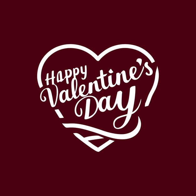 Vector a happy valentines day typography