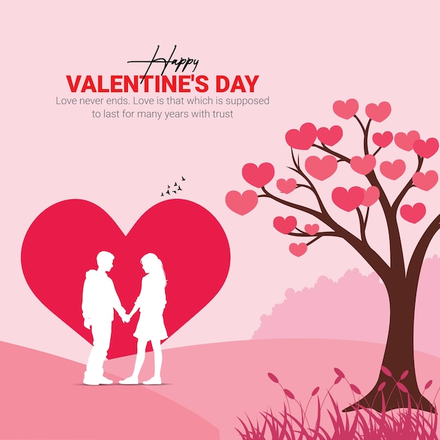 Happy Valentines Day valentine creative ad 3d illustration