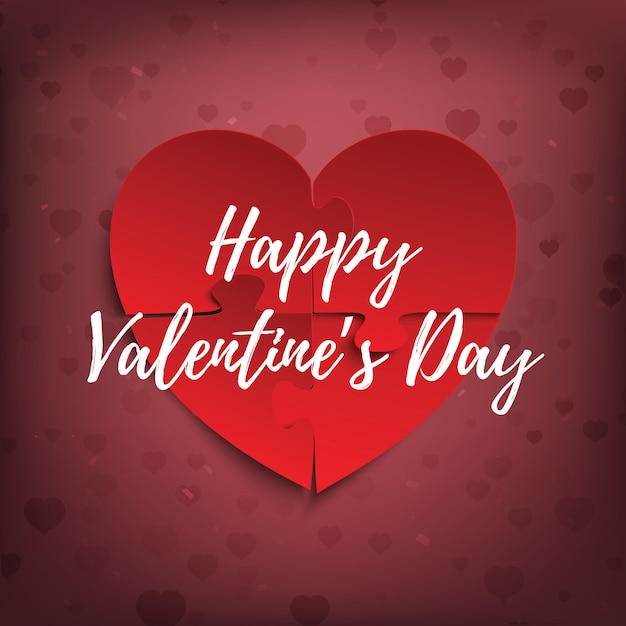 Happy valentines day wenskaart of brochure sjabloon