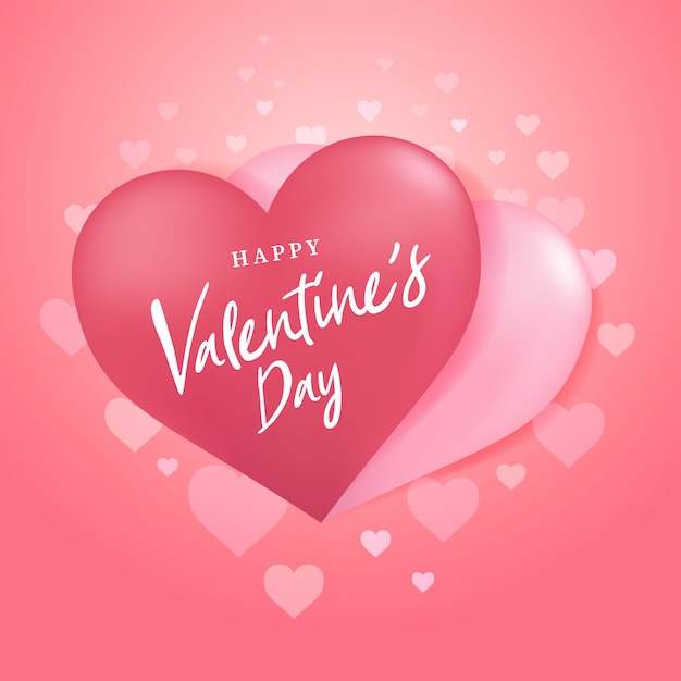 Счастливый день Святого Валентина с парой сердце шар формы.
