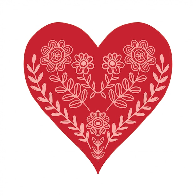 Happy Valentines Day with Heart Shape Design Vector