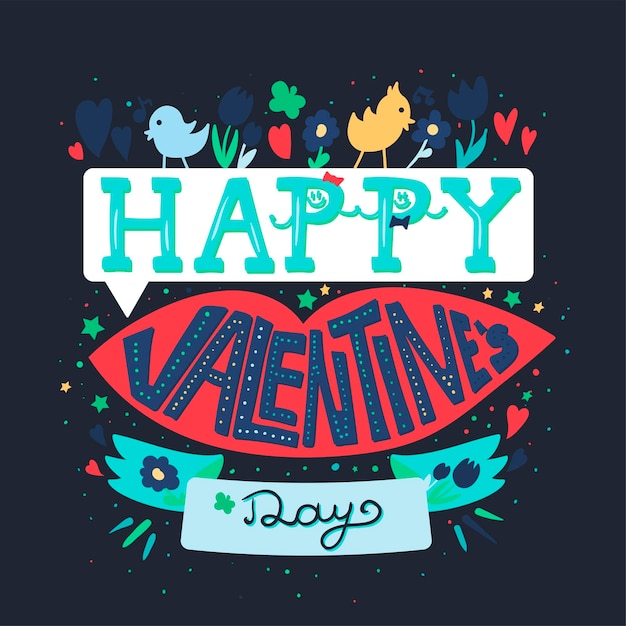 Vector happy valentines day