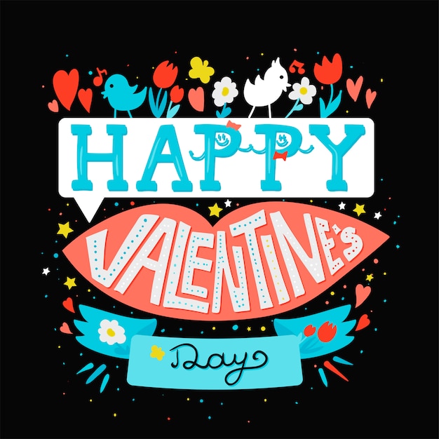 Vector happy valentines day