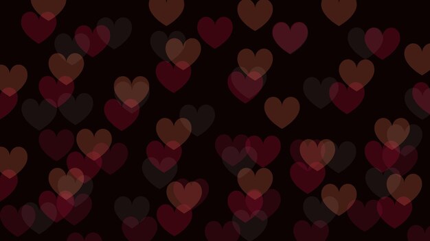 Vector happy valentines dayred heartpattern with heartsbackground with heartshappy valentines day card