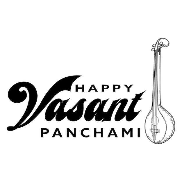 Vettore felice vasant panchami e sawaswati puja tradizionale festival indiano design di sfondo