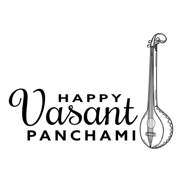 Vector happy vasant panchami and sawaswati puja traditional indian festival background design