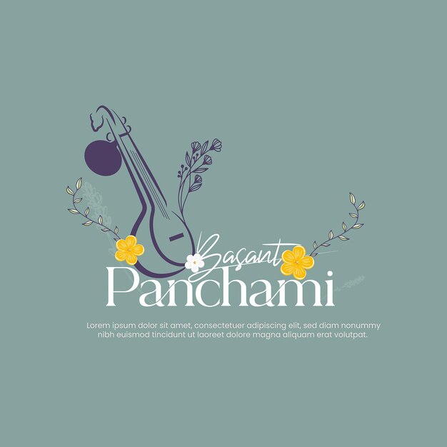 Vector happy vasant panchami vasant panchami creative ads