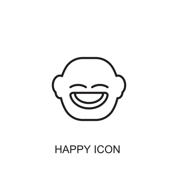 Happy vector icon icon