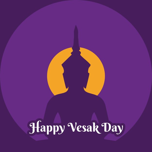 Happy vesak day background illustration