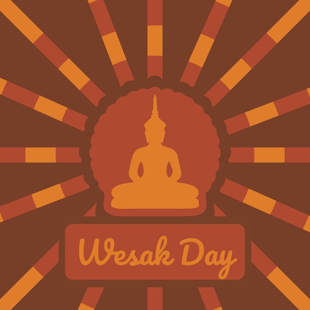 Happy vesak day background illustration