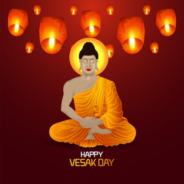 해피 vesak 날 축 하 배경