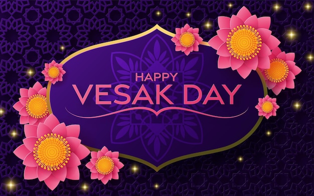 Happy vesak day with lotus
