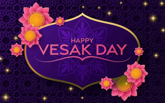 Happy vesak day with lotus