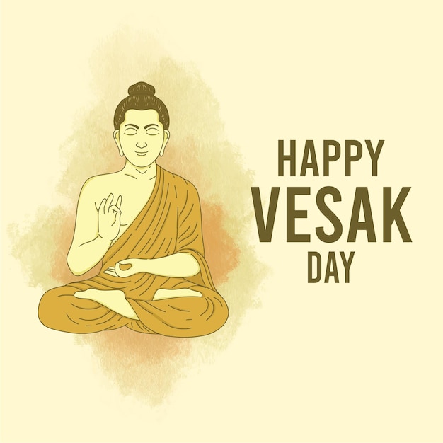 Vector happy vesak day