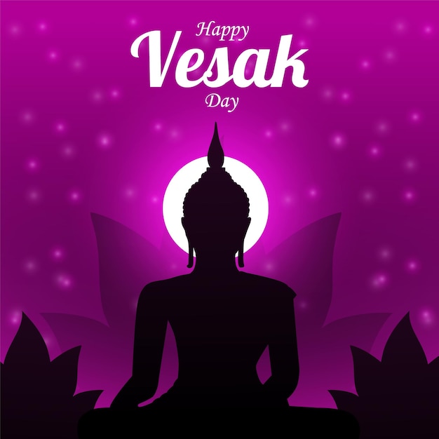 Vettore buon giorno di vesak