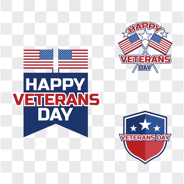 Vector happy veteran's day for american veteran