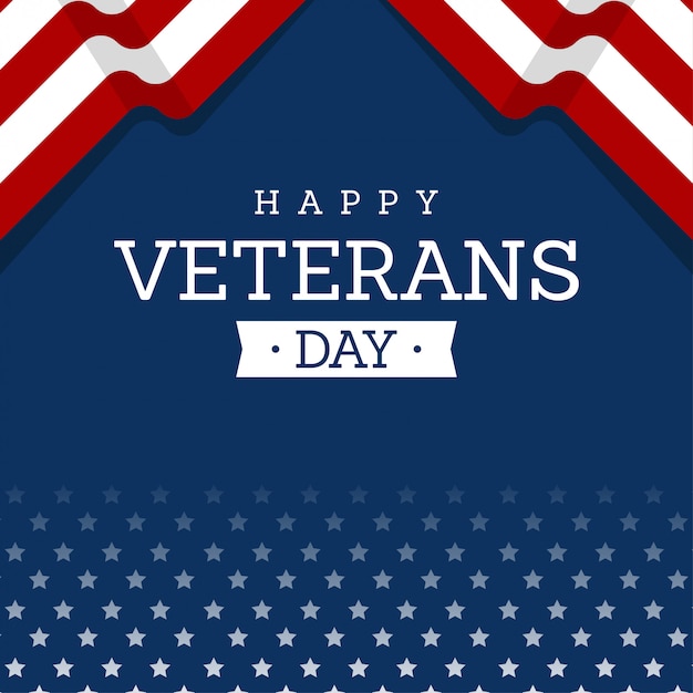 Vector happy veterans day greeting card