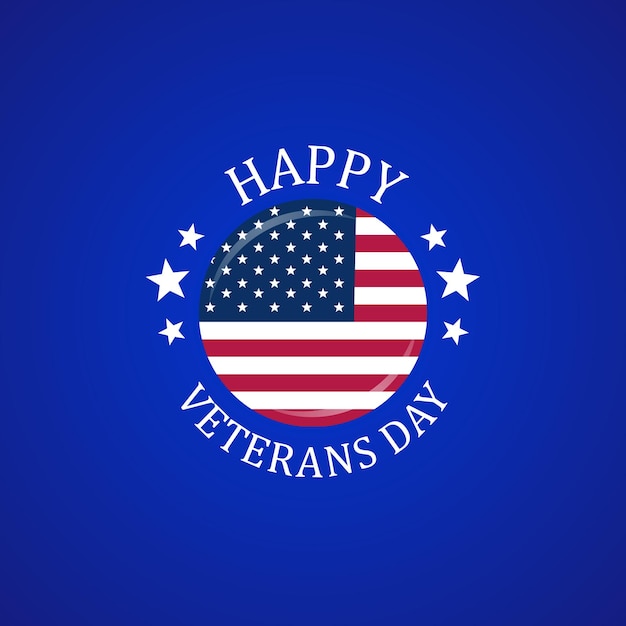 Happy veterans day greeting design