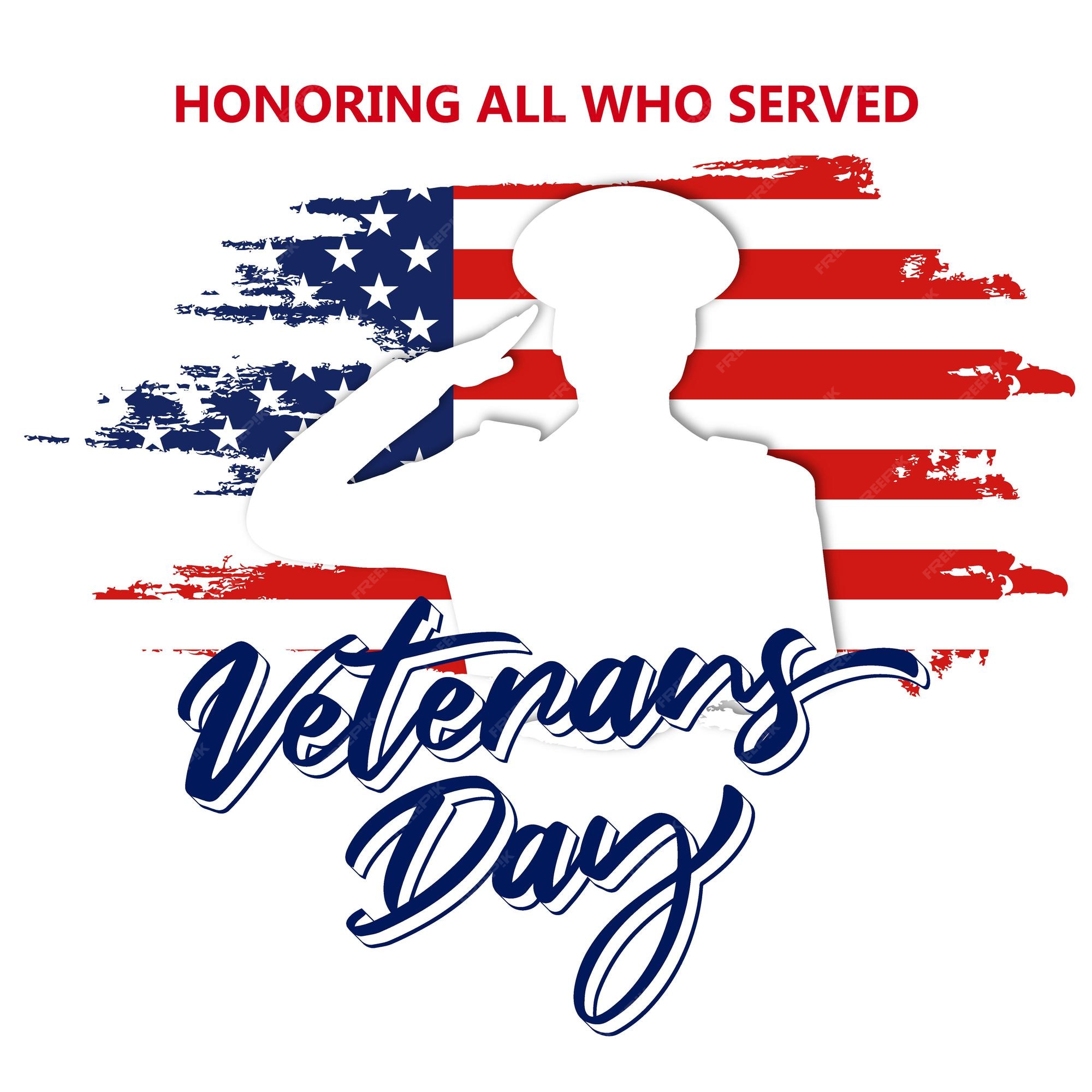 Premium Vector Happy veterans day poster design celebration for