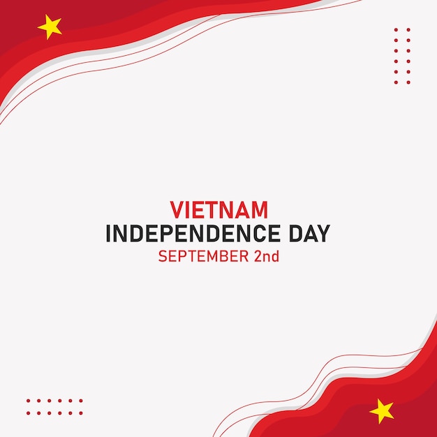 Happy Vietnam Independence Day September 2th Celebration Vector Design Illustration Template for Poster Banner Greeting Card