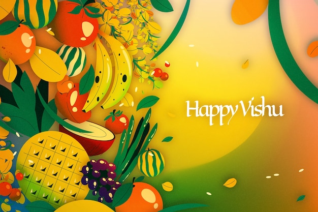 Happy vishu celebration background