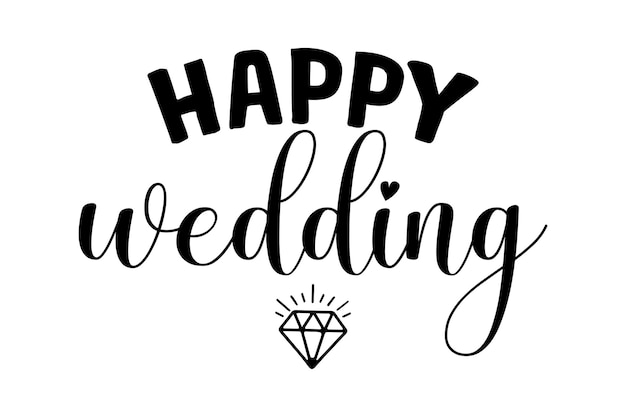 Vector happy wedding