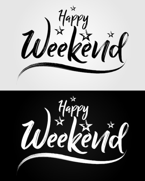 Bom Fim De Semana Lettering. Happy Weekend Stock Vector - Illustration of  weekend, lifestyle: 227240595