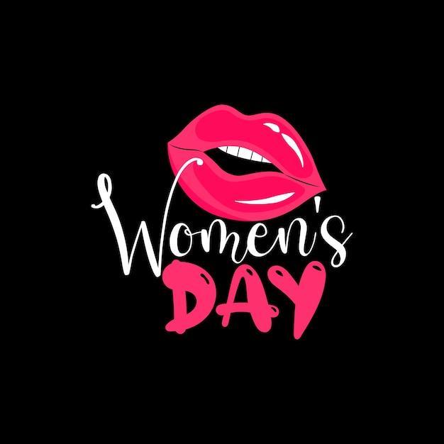 Happy woman day t-shirt design, Woman's day typography, Vector illustration