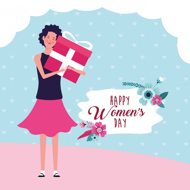 Vector happy women day card