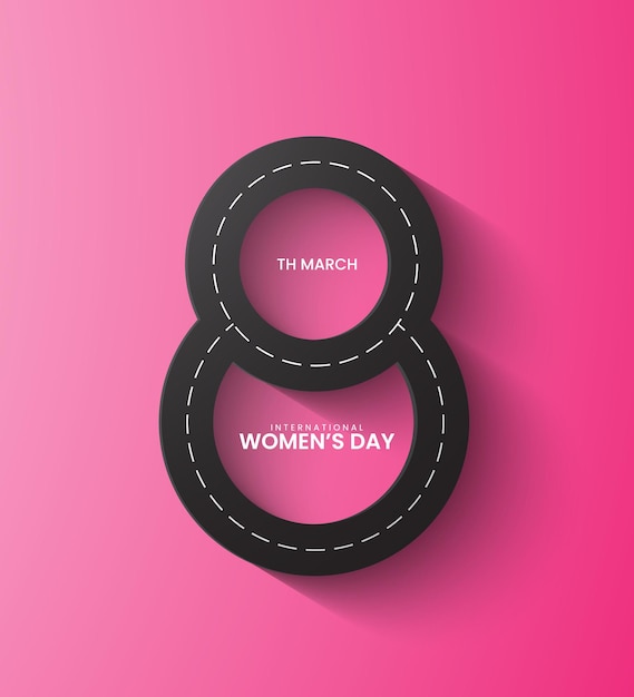 Happy women's Day. 8 march tea cup concept.