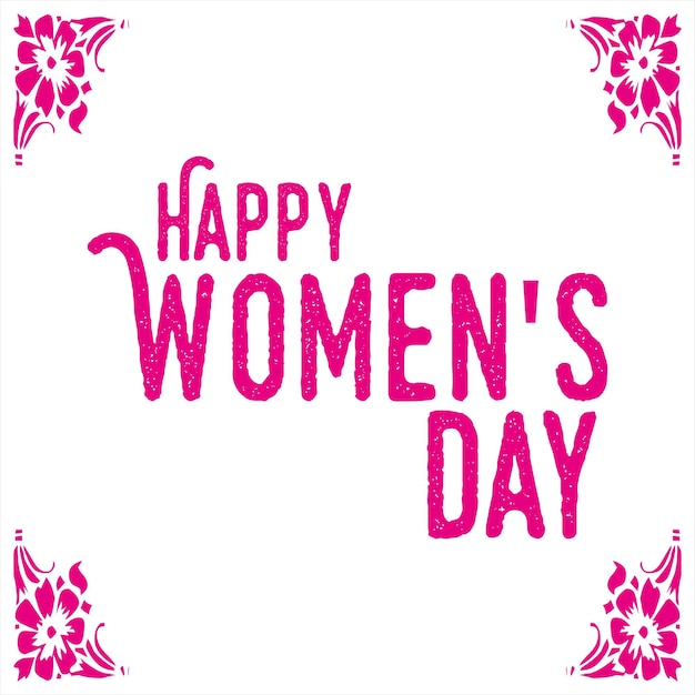 Happy women's day card vector design