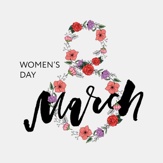 Vector happy women's day card