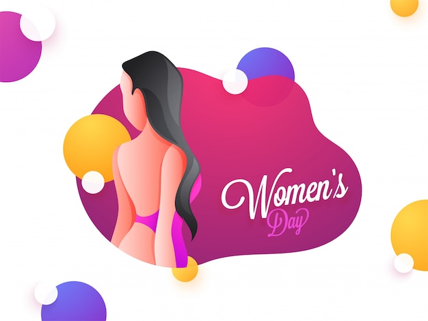 Happy Women's Day celebration design.