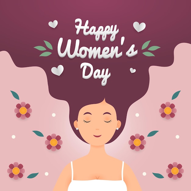 happy women's day editable text effect