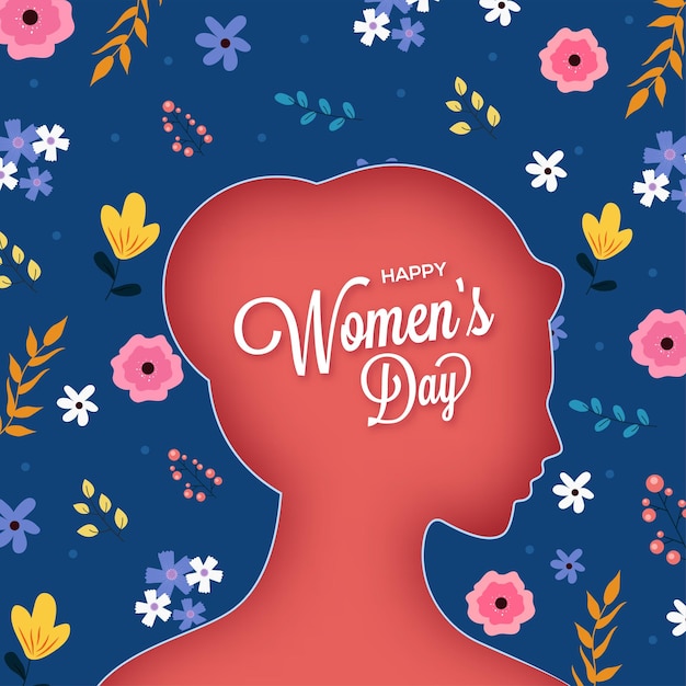 Happy women's day greeting card