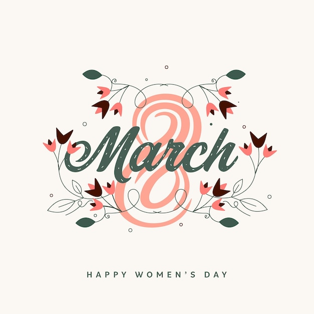 Vector happy women's day greeting card