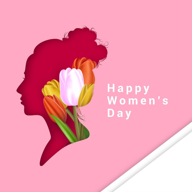 Vector happy women's day greeting card