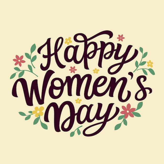 Happy women's day hand lettering