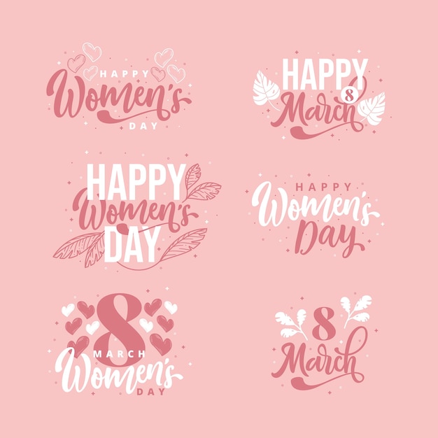 Happy Women's Day Label-collectie