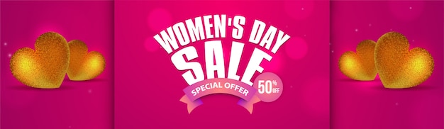 Happy women's day sale banner.