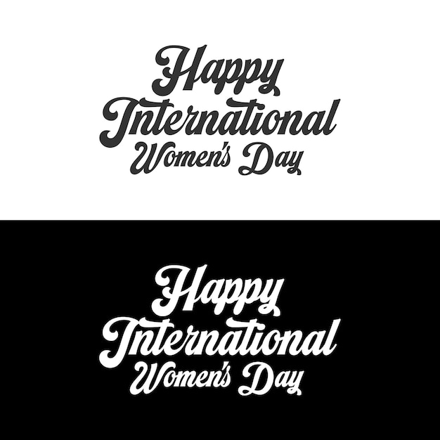 Disegno tipografico della maglietta happy women's day