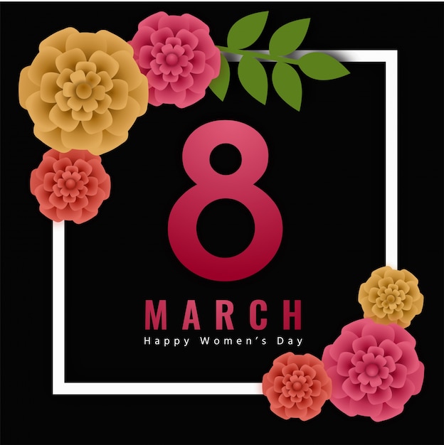 Happy women's day viering ontwerp.