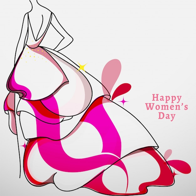 Happy women's day viering ontwerp.