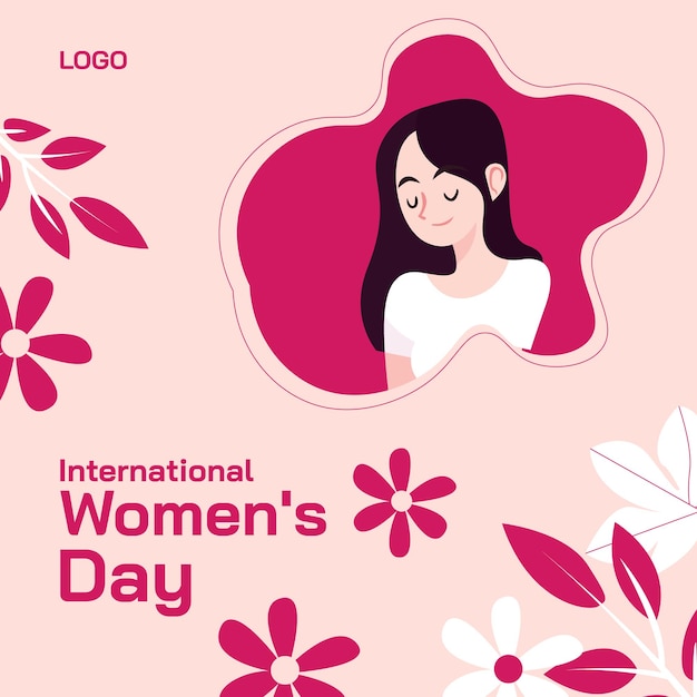 happy women's day wishing poster template