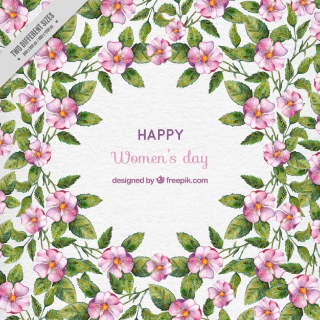 Happy women's day with beautiful flowers