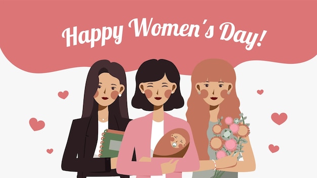 幸せな女性の日