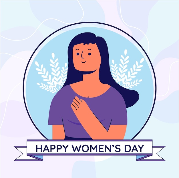 Happy Women39s day vector illustration for greeting card design