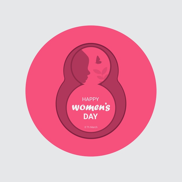 Vector happy womens day 8 march new design and template