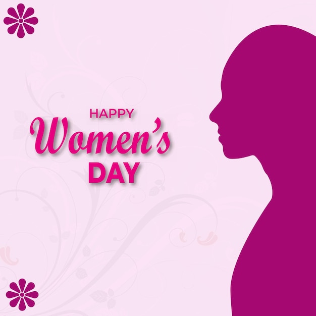 Happy Womens day concept card design vector