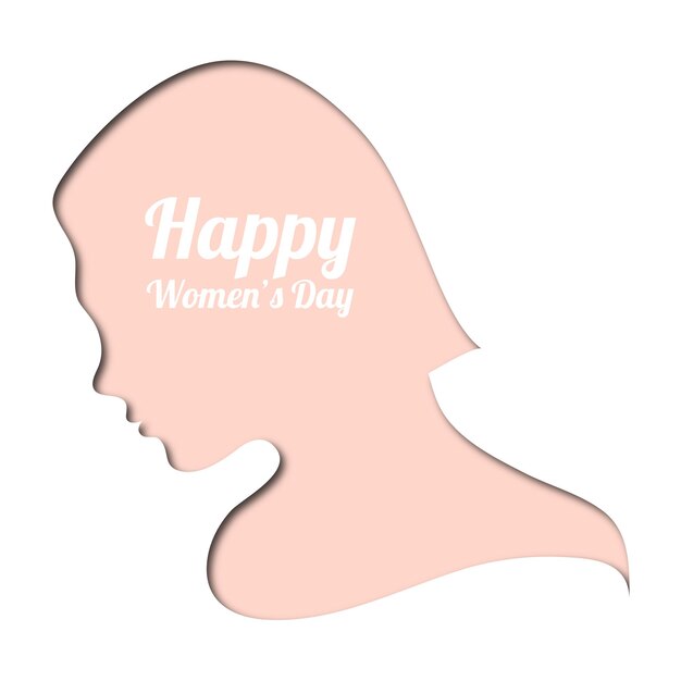 Vector happy womens day cut out effect